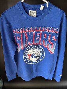 Tailgate Royal Blue Philadelphia Sixers Graphic Crewneck Sweatshirt